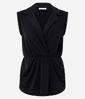 Blusa em Helanca com Decote V e Drapeado - 1