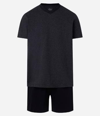 Pijama Curto em Algodão com Estampa Mesclada