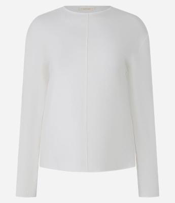 Blusa em Moletinho com Friso Frontal e Gola Média