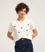 Blusa Curta em Algodão com Bordado de Solzinhos - 2