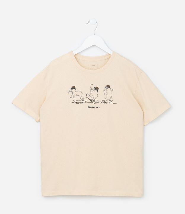 Camiseta Infantil com Estampa Capivara Radical - Tam 5 a 14 Anos - 1