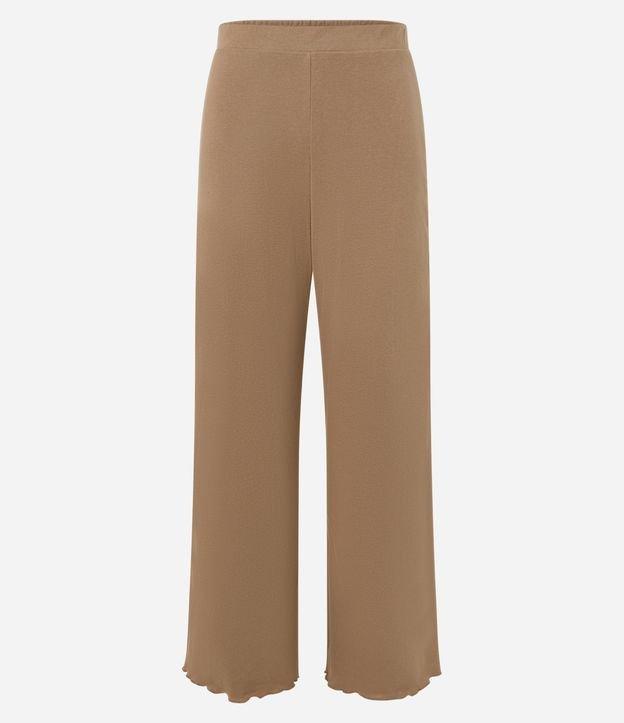 Calça Wide Leg com Cintura Alta e Elástico no Cós - 1