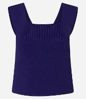 Blusa em Tricô com Decote Quadrado e Alça Larga - 1