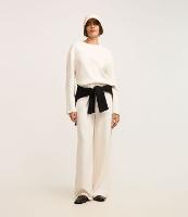 Calça Ampla Básica em Moletinho com Amarração no Cós - 2