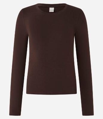 Blusa em Algodão com Gola Redonda