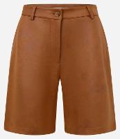 Short Reto Cintura Alta em Suede com Bolsos - 1