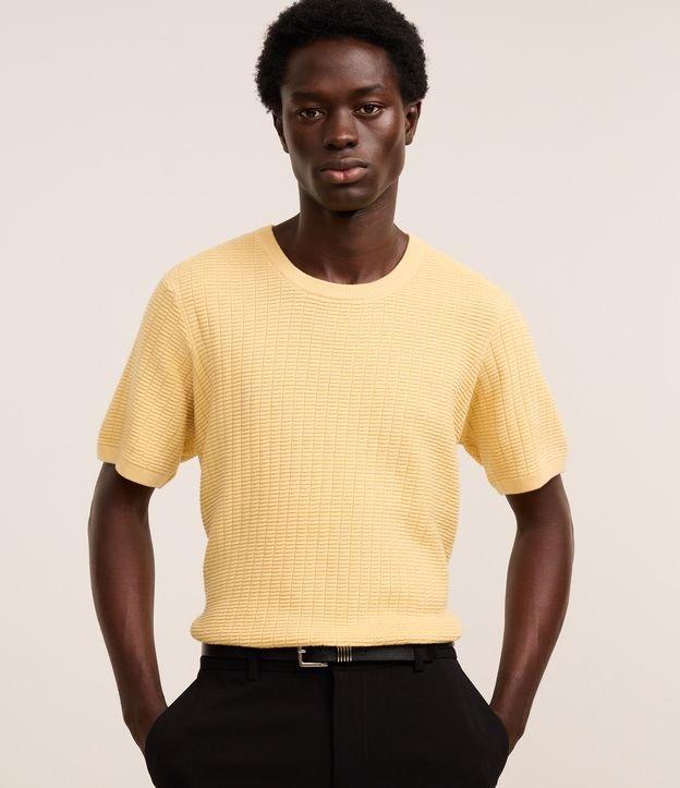 Camiseta Regular em Tricô com Textura Canelada - 2