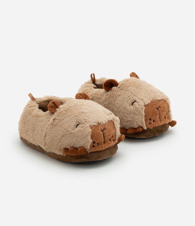 Pantufa Fechada Infantil com Bordado Capivara - Tam 29 a 36 - 1