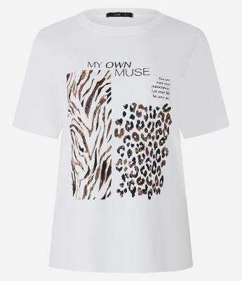 Camiseta em Algodão com Estampa Zebra e Onça