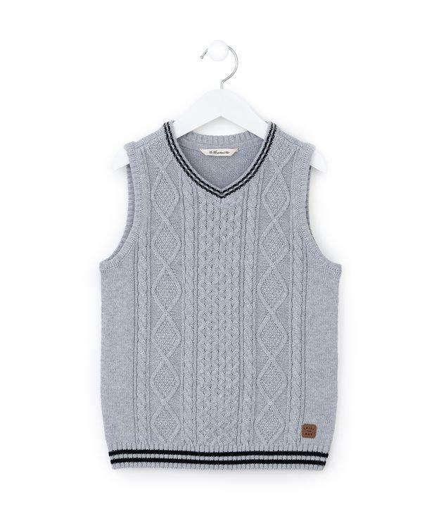 Colete Infantil em Tricô com Textura - Tam 1 a 5 Anos - 1