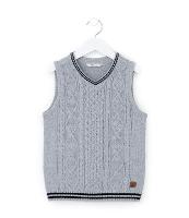 Colete Infantil em Tricô com Textura - Tam 1 a 5 Anos - 1