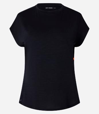 Camiseta Esportiva em Microfibra com Faixa Contrastante