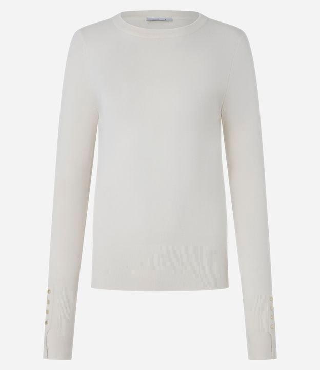 Suéter em Tricô com Botões no Punho - 1