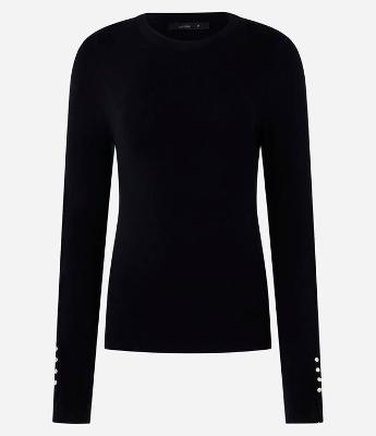 Suéter em Tricô com Botões no Punho