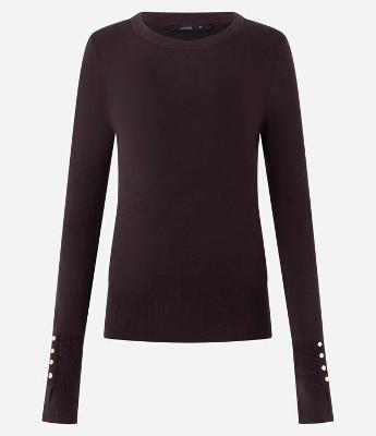 Suéter em Tricô com Botões no Punho