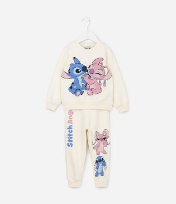 Conjunto Infantil Quentinho com Estampa Stitch e Angel - Tam 1 a 6 Anos