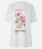 Camiseta em Algodão com Lettering Flower Market - 1
