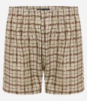 Cueca Samba Canção em Tricoline com Estampa Xadrez - 1