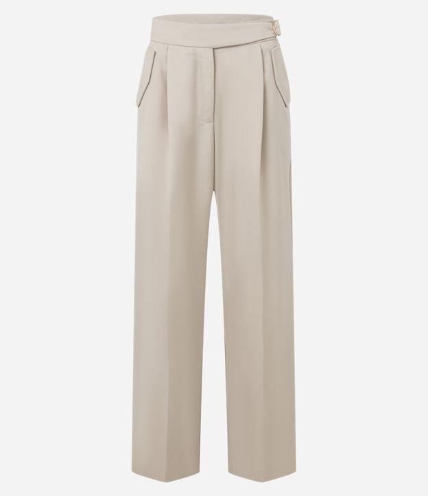 Calça Alfaiatada com Transpasse no Cós e Pregas - 1