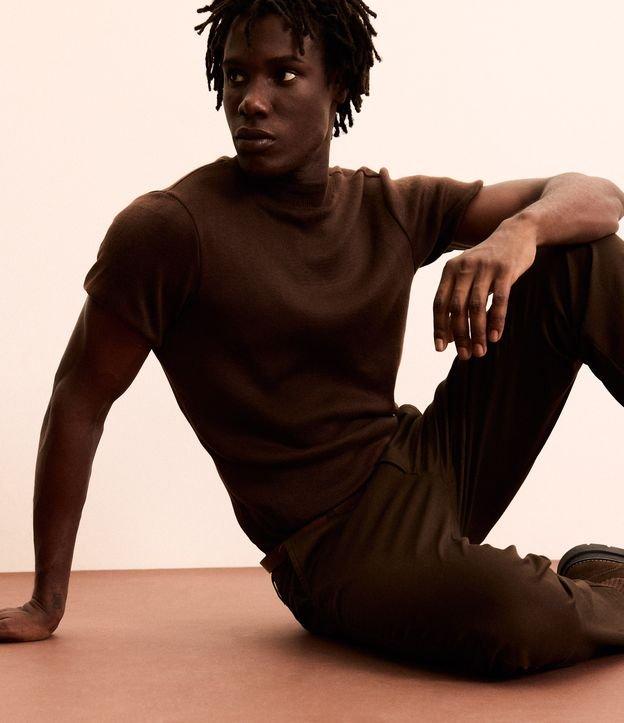 Camiseta em Tricô com Textura - 1