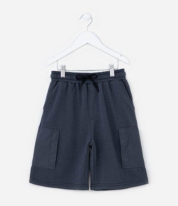 Bermuda Infantil em Moletom com Bolsos - Tam 5 a 14 Anos - 1