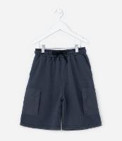 Bermuda Infantil em Moletom com Bolsos - Tam 5 a 14 Anos - 1