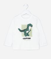 Camiseta Infantil com Estampa Dino 3D - Tam 1 a 6 Anos - 1