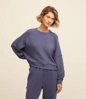 Blusão Moletom Esportivo em Microfibra com Recortes - 1