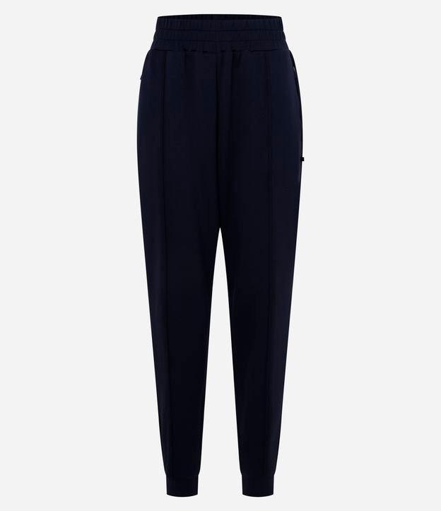 Calça Jogger em Microfibra Pesada com Frisos - 1