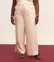 Calça Reta Alfaiataria com Fenda Lateral Curve & Plus Size - 2