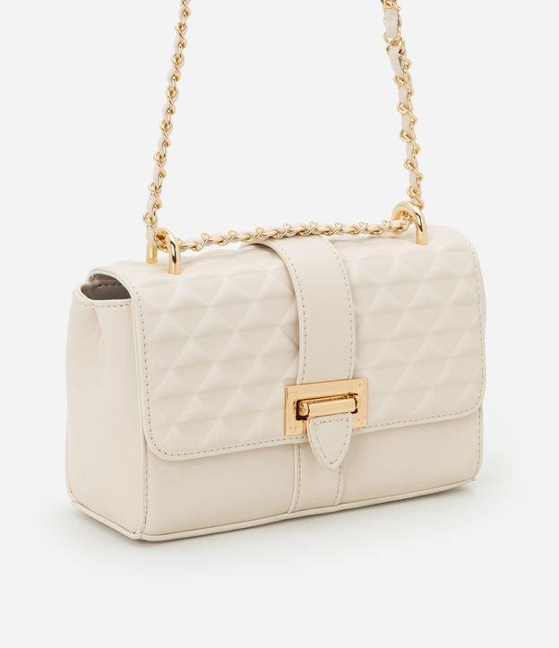 Bolsa Pequena em PU com Alças de Corrente e Fechamento em Fivela Frontal - 1