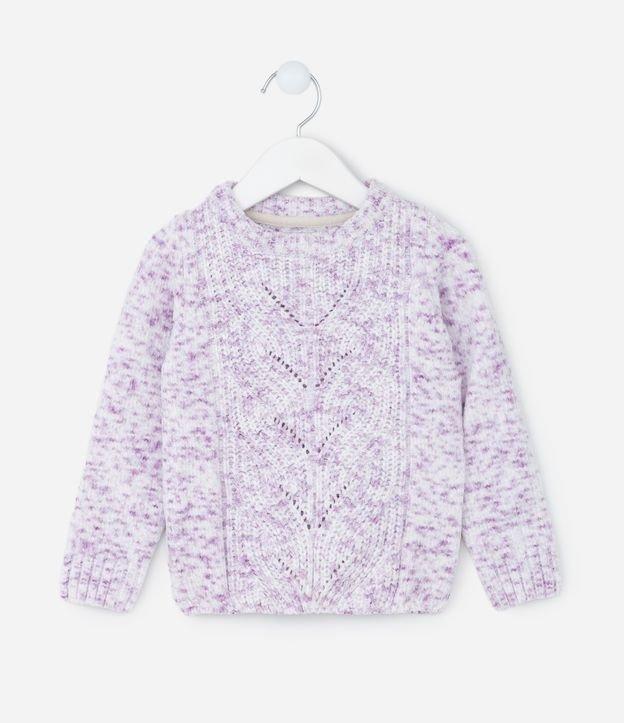 Suéter Infantil em Chenille com Textura - Tam 1 a 5 Anos - 1