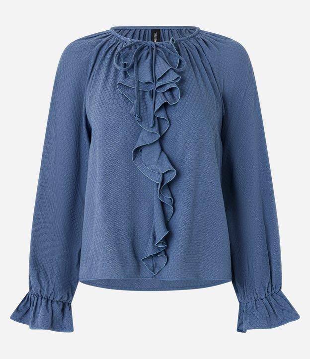 Blusa em Viscose Twill e Babados Frontais - 1