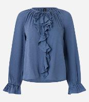 Blusa em Viscose Twill e Babados Frontais - 1