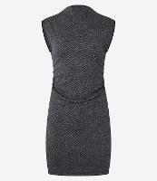 Vestido Curto em Jacquard Espinha de Peixe e Golinha Alta - 1