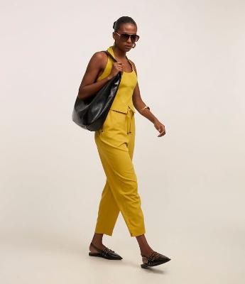 Bolsa Grande em PU com Efeito Brilhoso