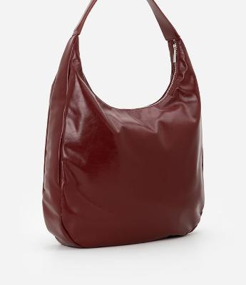Bolsa Grande em PU com Efeito Brilhoso