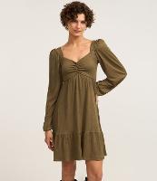 Vestido Curto Texturizado com Decote Coração - 2