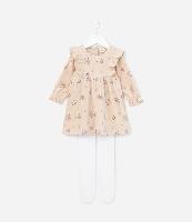 Vestido Infantil Canelado com Babados - Tam 0 a 18 meses - 1