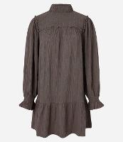 Vestido Curto em Viscose com Gola Alta e Lastex - 1