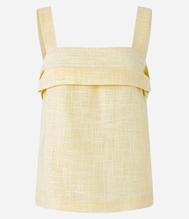 Blusa em Viscolinho com Pregas no Decote e Padronagem de Riscos - 1