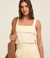 Blusa em Viscolinho com Pregas no Decote e Padronagem de Riscos - 2