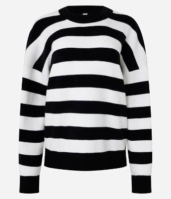 Casaco Regular com Listras e Textura Jacquard