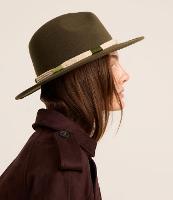 Chapéu em Suede com Cordas na Aba e Linhas Contrastantes - 2