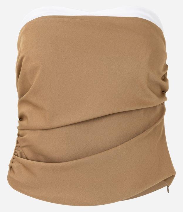 Blusa Tomara Que Caia em Crepe com Franzidos - 1
