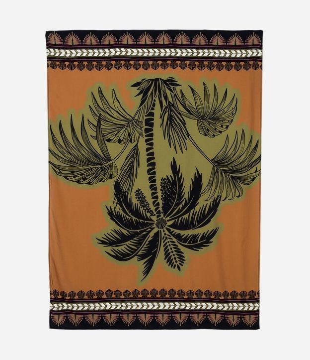 Canga Retangular em Viscose Estampada de Coqueiro - 1