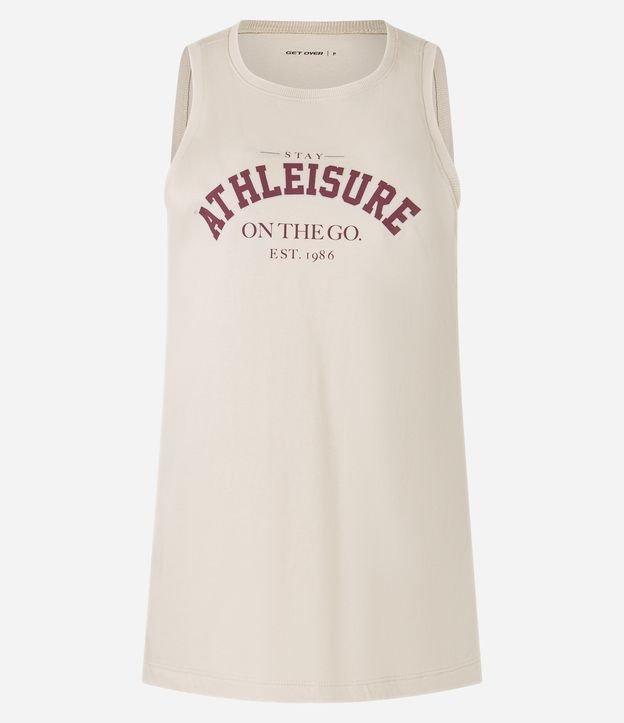 Regata Esportiva Oversized em Algodão com Estampa Athleisure - 1