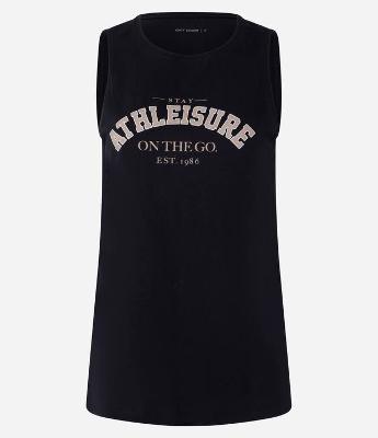 Regata Esportiva Oversized em Algodão com Estampa Athleisure