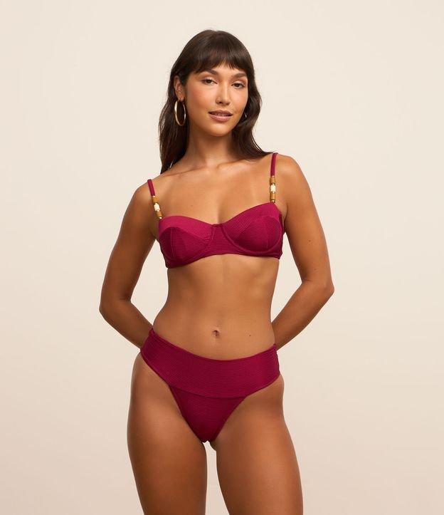 Biquíni Calcinha Pala Larga em Microfibra Canelada - 2