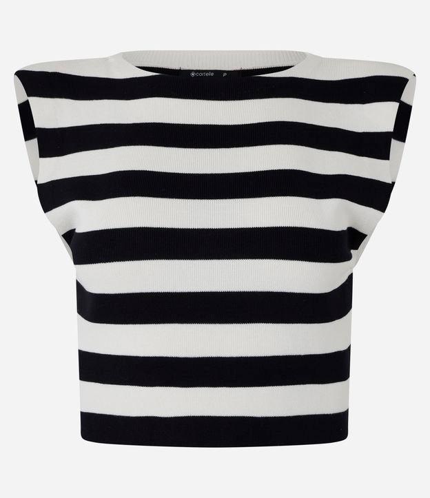 Blusa Muscle Tee Listrada em Tricô - 1